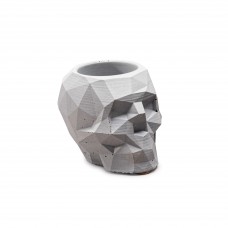 Вазон для суккулентов Geometric Skull Grey